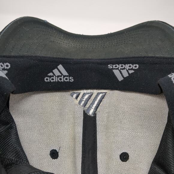 Adidas Fitted Baseball Cap Black XL Breathable Embroidered Vented Holes 6 Panel - Picture 8 of 10